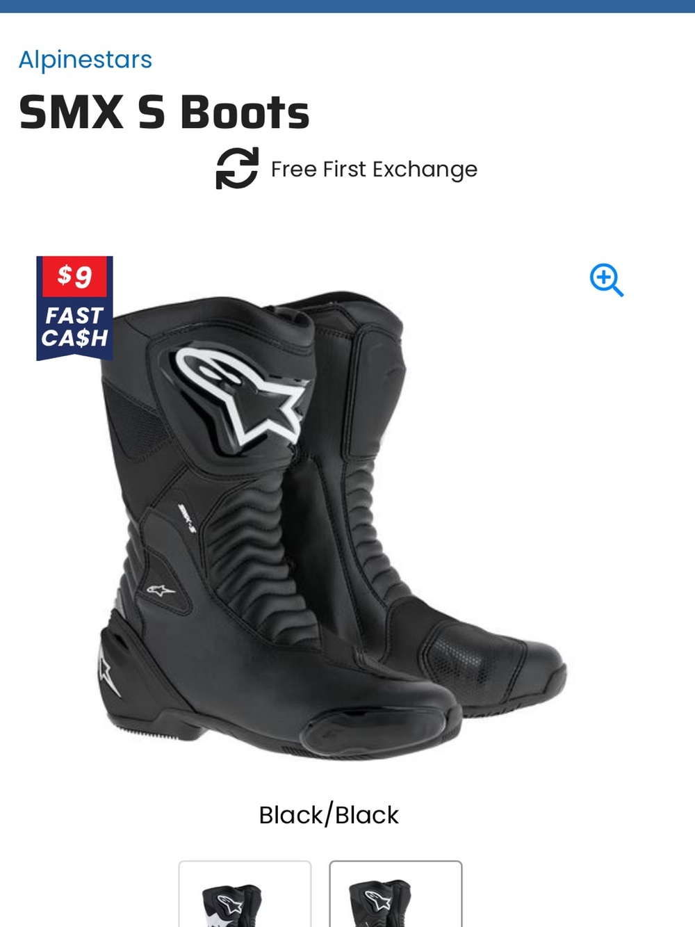 Alpinestars SMX S Boots - Black/Black